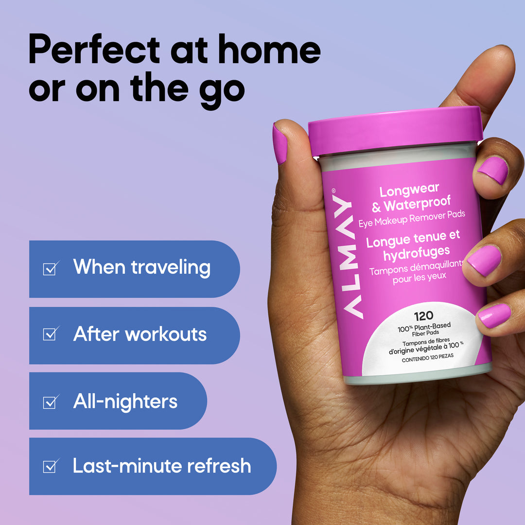 Longwear & Waterproof Eye Makeup Remover Pads