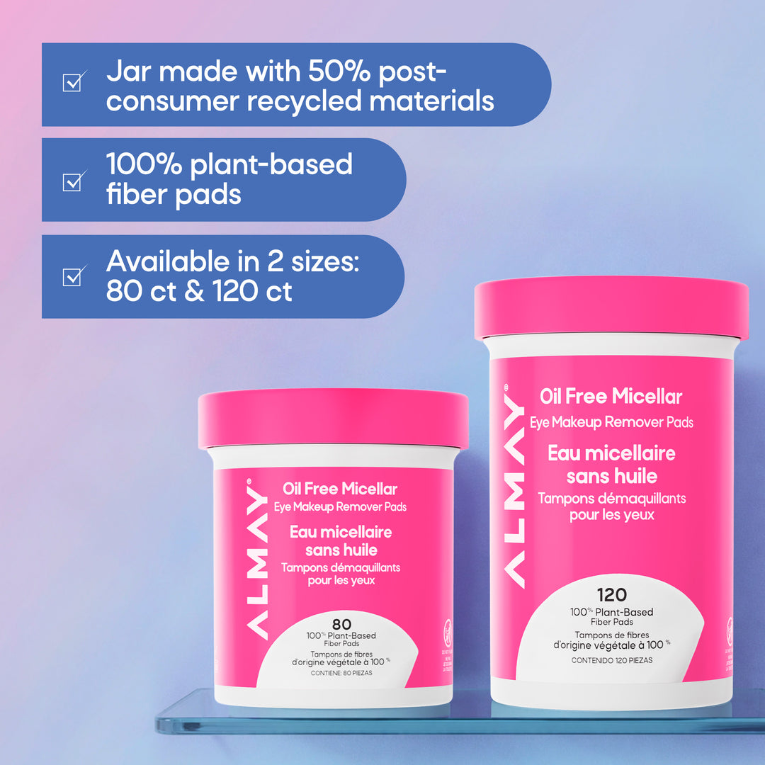 Oil Free Micellar Eye Makeup Remover Pads